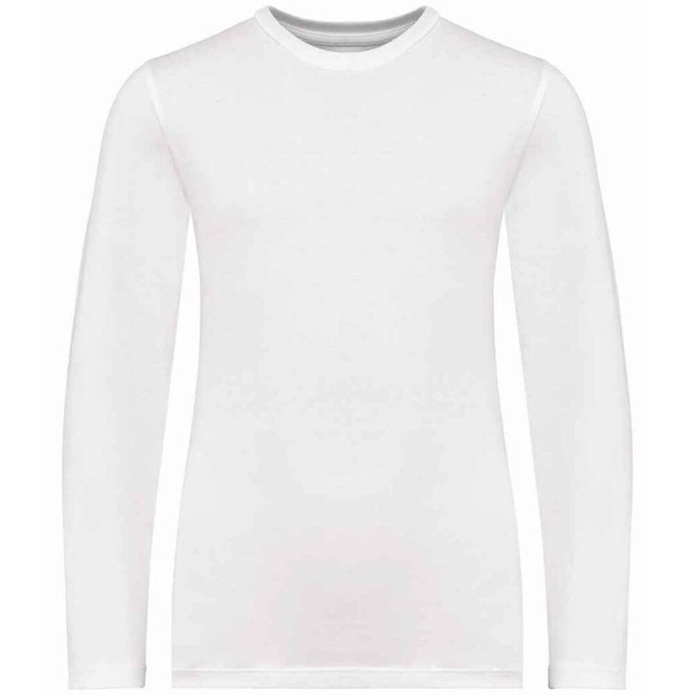 Native Spirit Childrens/Kids Natural Cotton Long-Sleeved T-Shirt / White